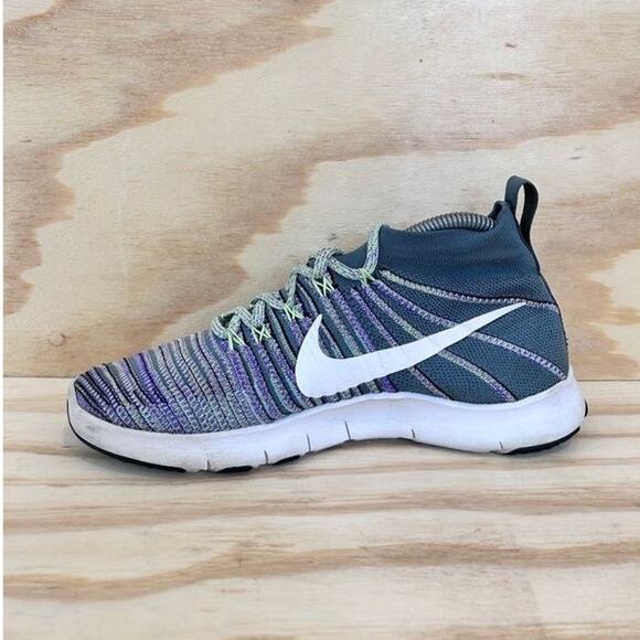 Nike - Free Train Force Flyknit - Running Shoes - Gray - Men's - 8 - 833275-300 - Picture 4 of 9